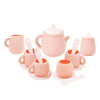 MCGMITT Silicone Tea Party Set, Toy Tea Set for Toddlers Kids, Includes Teapot, 4 Tea Cup and Coasters, Creamer, Sugar Bowl, 4 S