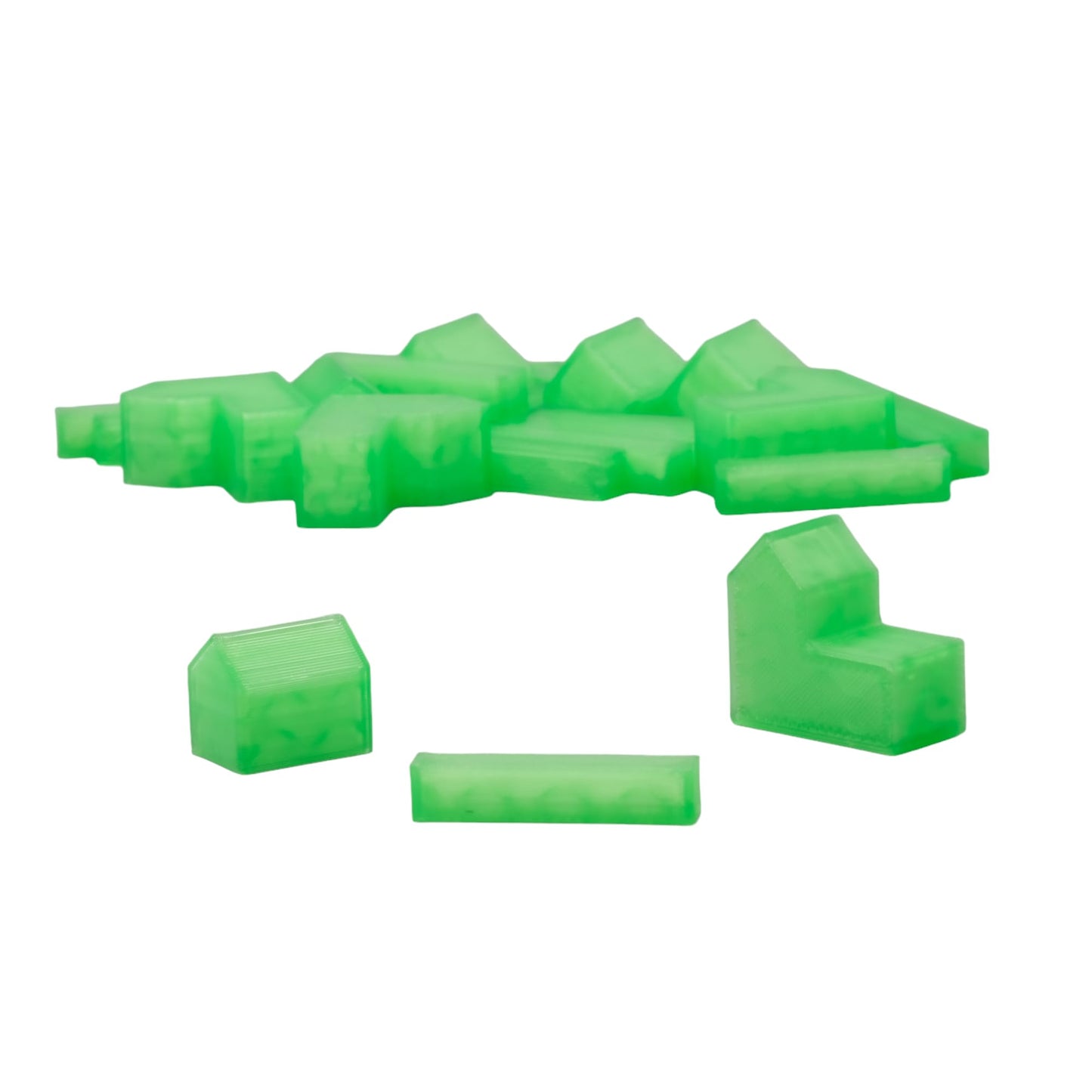 Bkprint3D Replacement Pieces For Catan Board Game | Settlers Pieces | 82 Colors | Base Set | (74_Translucent_Green)