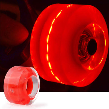 Nezylaf 8 Pack 78A Light up Roller Skate Wheels 32 5836 65mm Luminous Skate Wheels with Bearings Installed for Indoor or Outdoor Double Row Skating and Skateboard Accessories
