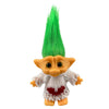 Lucky Troll Dolls,Cute Vintage Troll Dolls Chromatic Adorable For Collections, School Project, Arts And Crafts, Party Favors With Wool Clothes. (White)