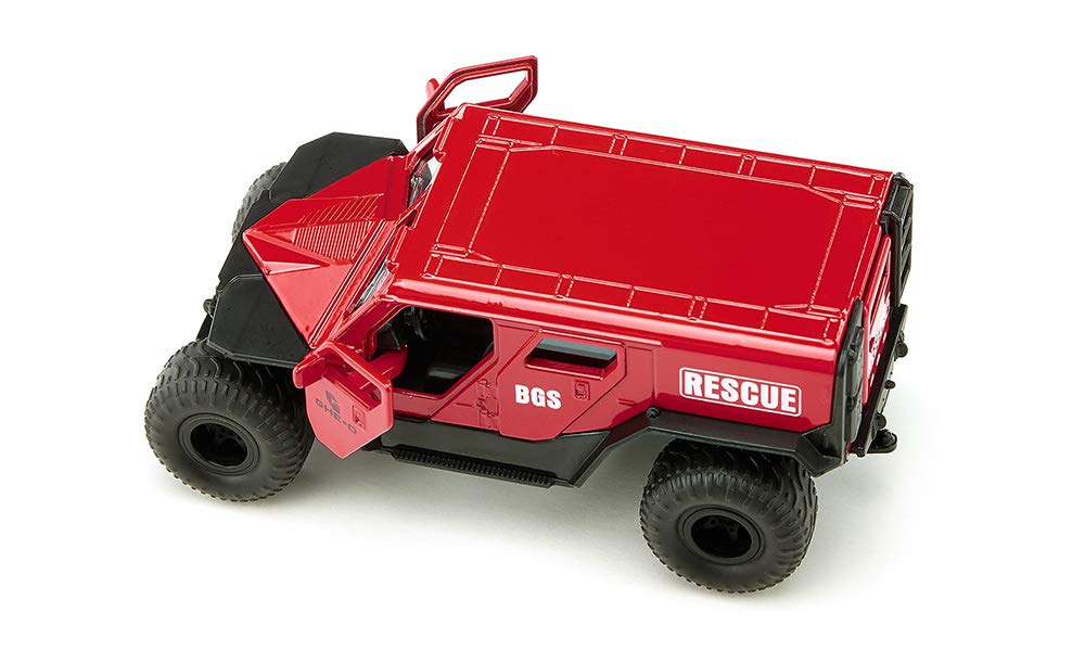 Siku 2307, GHE-O Rescue Vehicle, 1:50, Metal/Plastic, Red, Multi-Functional, Compatible Models at The Same Scale