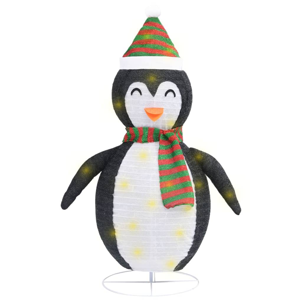 Skm Decorative Christmas Snow Penguin Figure Led Luxury Fabric 35.4'