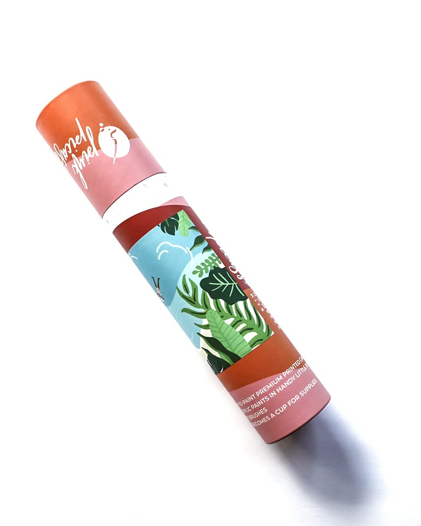 Pink Picasso Kits Mid Century Modern Paint By Number For Kids Ages 8-12 | Diy Beginners Kids Craft Kit Acrylic Paint Canvas Pain