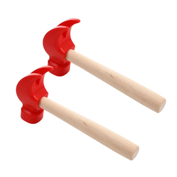 Toddmomy 2Pcs Wooden Hammer Toys Simulation Hammers Maintenance Tools Toys Pretend Play Educational Toys for Kids Children