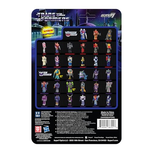 Super7 Transformers Ghost Of Starscream (Translucent Glitter) - 3.75' Transformers Action Figure Classic Cartoon Collectibles And Retro Toys