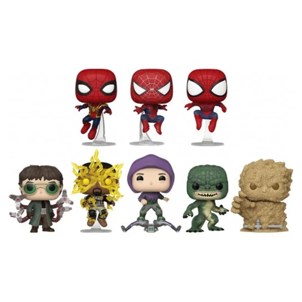 Funko Spider-Man 8 Pack Vinyl Figures - Walmart Exclusive - Green Color