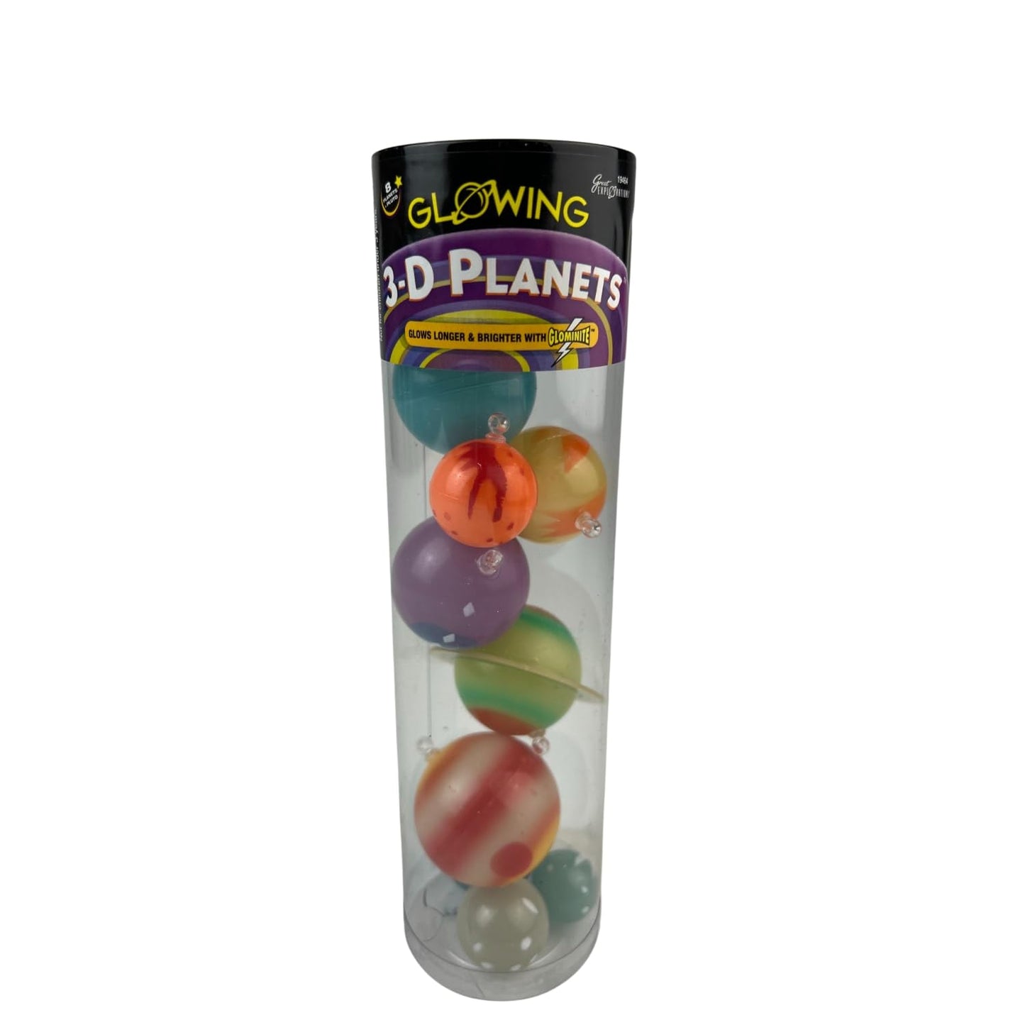 University Games 3D Glow in the Dark Planets in a Tube - Fun Educational Toy for Kids Ages 5 and Up, One Color, Item Size 19464
