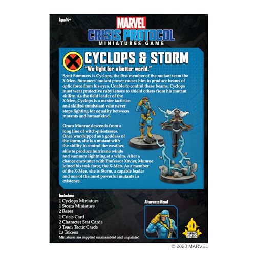 Marvel: Crisis Protocol Cyclops & Storm CHARACTER PACK - Lead the X-Men to Victory with Powerful Mutant Heroes! Tabletop Superhe