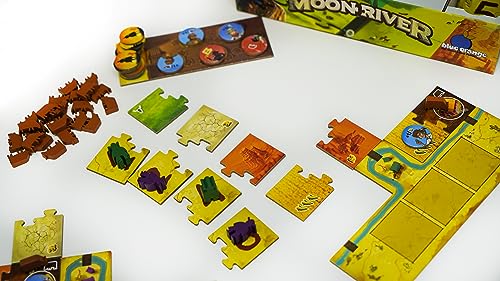 Moon River Board Game | Great Western Theme In Kingdomino Series | 2-4 Players | Ages 8+ | For Kids Teens Adults Family Game Nights | By Blue Orange Games