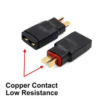 4 PCS Male and Female Deans T Plug to Connector Adapter Compatible with TRX Wireless Converter for RC Battery Charger Slash