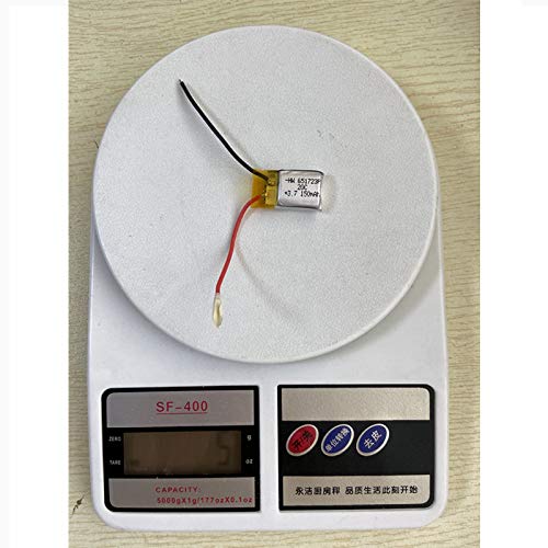 3.7V 150mAh Lipo Battery for Syma S107 S107G Helicopter S107G Battery 5 Pack 651723 Lithium Polymer Battery