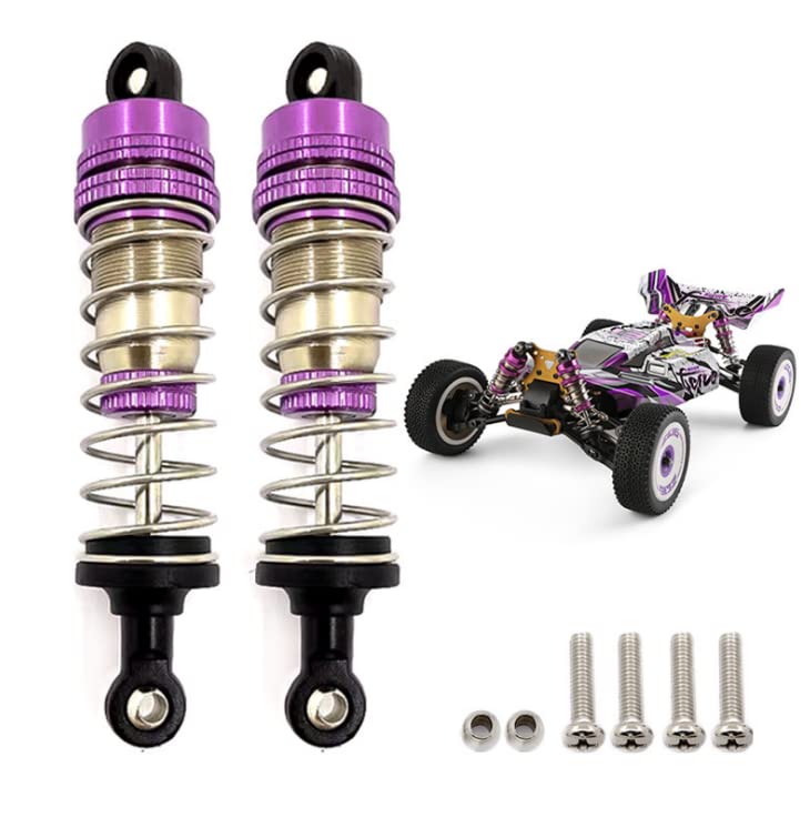 4PCS Metal Shock Absorber Adjustable Assembled Spring Damper for Wltoys 124019 124018 144001 RC Car Spare Parts Upgrade Accessor
