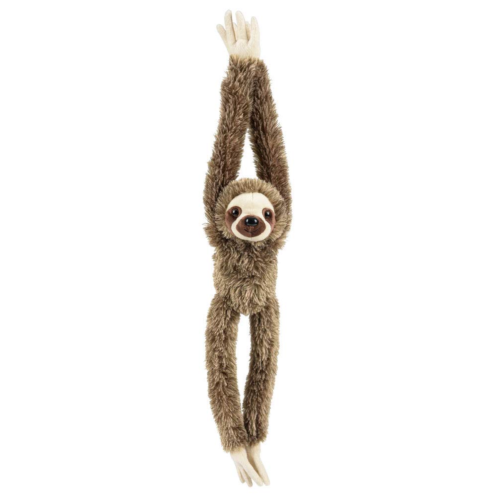 Howboutdis 20 Inch Brown Hanging Sloth - Stuffed Animal - Ultra Soft Plush - Hands And Feet Connect - Realistic Design - Great Gift Or Prize