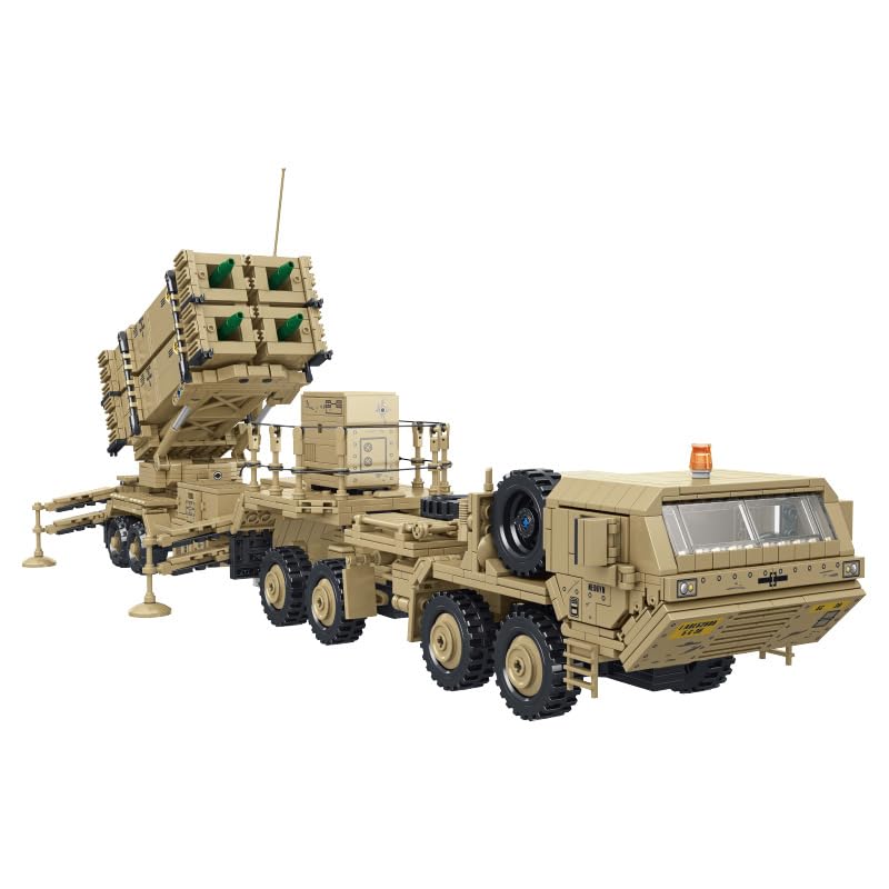 Lemess Military M983 Missile Truck Tank Building Kit, WW2 Military Tank Building Block Set, 2566 Pieces, WW2 Missile Tank