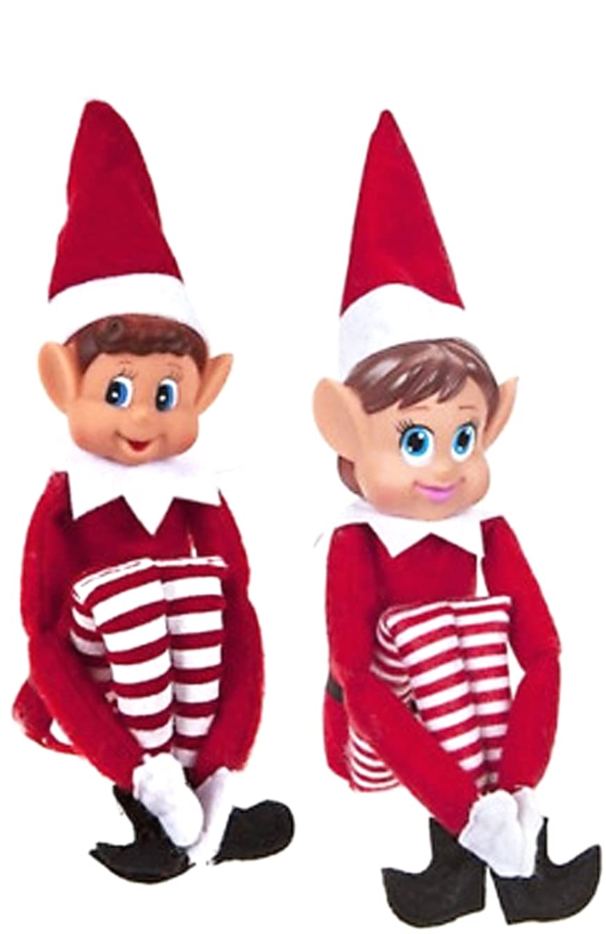 Elves Behavin' Badly - 12' Vinyl Faced Naughty Elf Doll (1 Naughty Elves - 1 Boy & 1 Girl)
