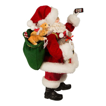 Kurt S. Adler 11-Inch Fabriché Santa Taking Selfie