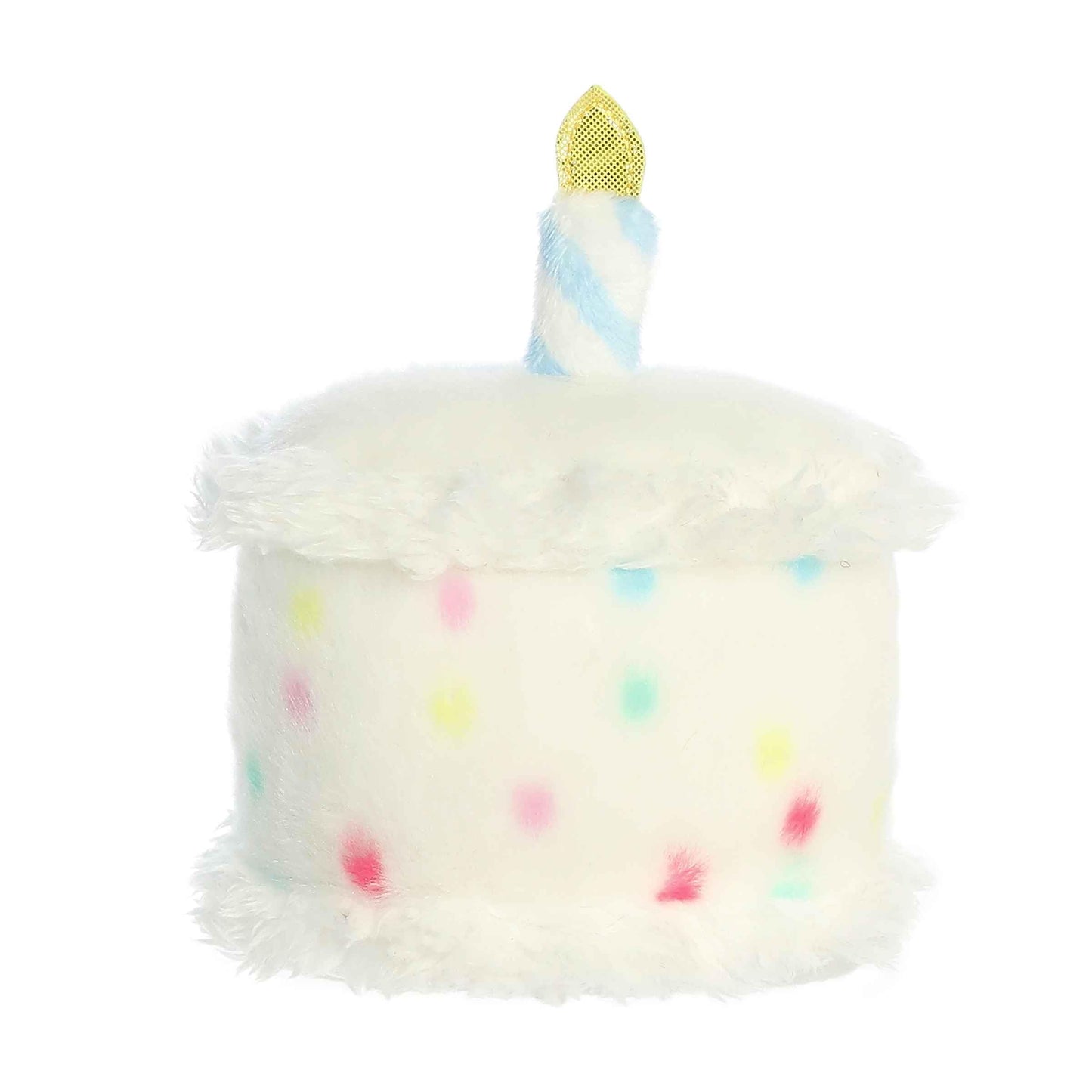 Aurora Adorable Palm Pals Happy B'Day Cake Stuffed Animal - Pocket-Sized Play - Collectable Fun - White 5 Inches