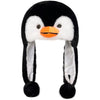 Funny Plush Animal Hat With Ear Flaps, Soft Fleece Hats Cute Bunny Cap For Kids Women Girls Cosplay Party (Penguin) Multi-Colore