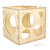 Auihiay 2-10 Inch Collapsible Wood Balloon Sizer Box Cube, Balloon Size Measurement Tool For Balloon Decorations, Balloon Arches, Balloon Columns (9 Holes)