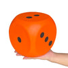Giant 5.9 Inches Kawaii Foam Dice: A Fun-Filled, Educational Toy for Game Nights and Learning Sessions (Lucky Orange)