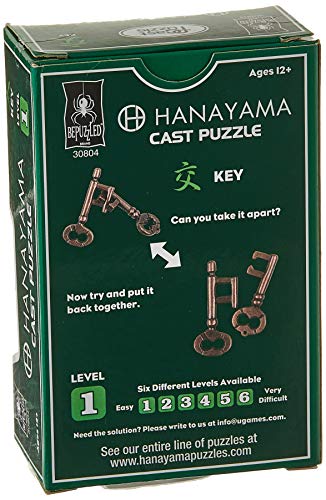 Bepuzzled | Key Hanayama Metal Brainteaser Puzzle Mensa Rated Level 1, For Ages 12 And Up