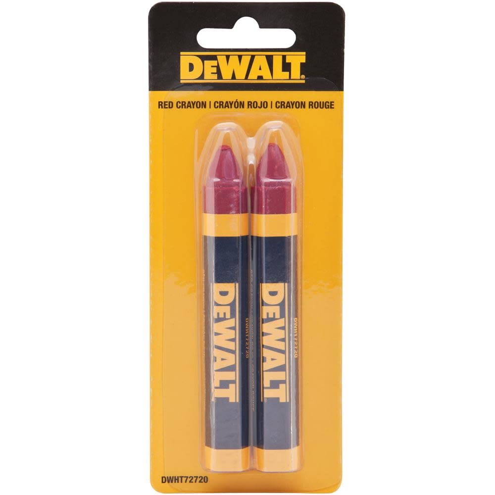 DEWALT DWHT72720 Red Lumber Marking Crayon 2 pack