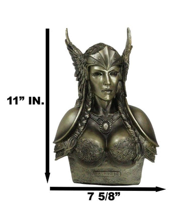 Ebros Norse Viking Mythology Poetic Edda Goddess Valkyrie Bust Statue 11' Tall Chooser Of The Slain Odin Maiden Decorative Figurine
