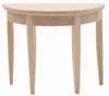 Dollhouse Miniature Half Round Side Table (Unfinished)