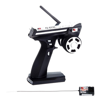 Goolrc Flysky Fs-Gt3C Rc Transmitter 2.4Ghz 3Ch Lcd Remote Controller With Fs-Gr3E Receiver For Rc Car Boat (Black)