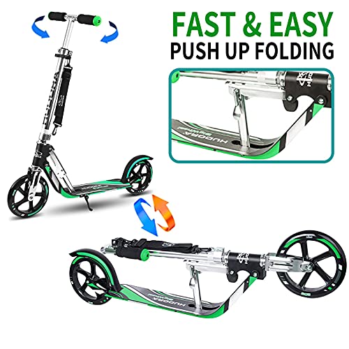 Hudora Scooter For Kids 8 Years And Up & Teens 12 Years And Up, Adult Scooter With Big Wheels, Lightweight Durable All-Aluminum Frame Scooter