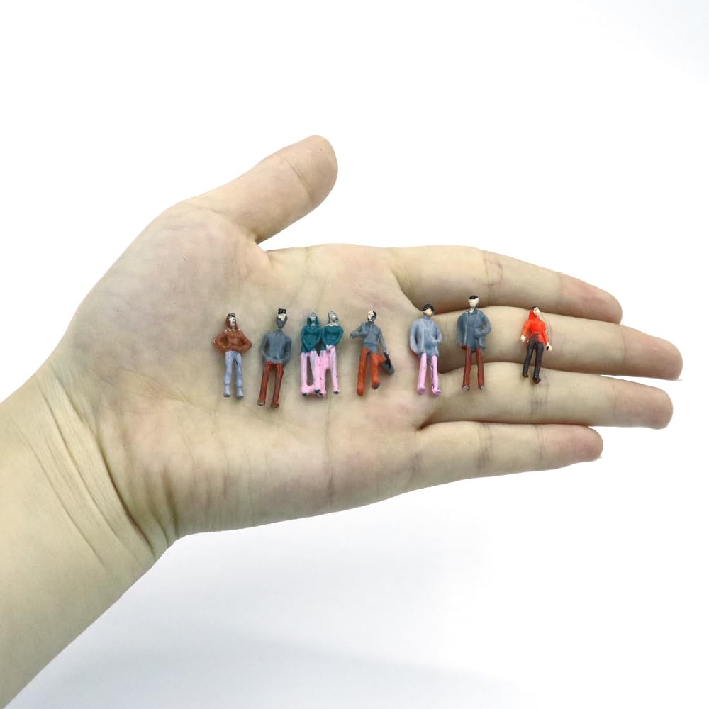 Zjia Oo Gauge 1:75 Scale Mixed Painted Model People Figure For Architecture Layout (Pack Of 100)