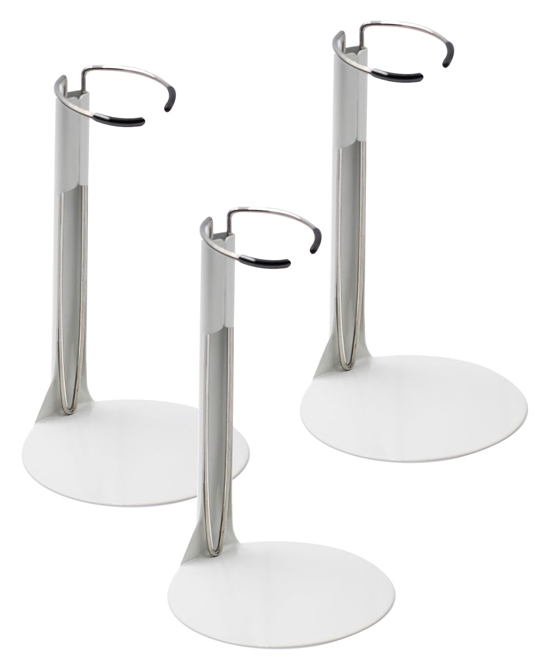 Upvolcora White Adjustable Dolls Stands 3 Pack Adjustable Dolls Stands Display Holder, 8'' To 12'' Dolls Or Action Figures Shelf