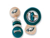 Babyfanatic Wood Rattle 2 Pack - Nfl Philadelphia Eagles - Officially Licensed Baby Toy Set