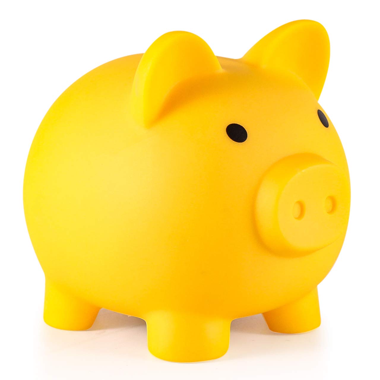 Piggy Bank, Unbreakable Plastic Money Bank, Coin Bank For Girls And Boys, Medium Size Piggy Banks, Practical Gifts For Birthday, Christmas, Baby Shower (Yellow)