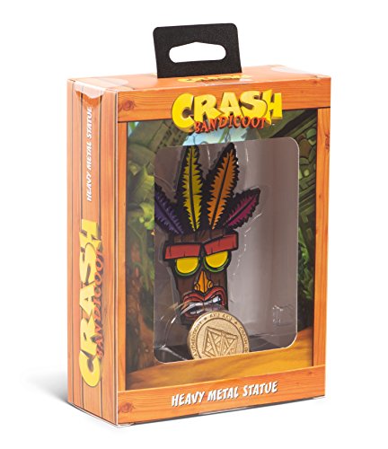 Powera Powera Heavy Metal Crash Bandicoot Statue - Aku Aku