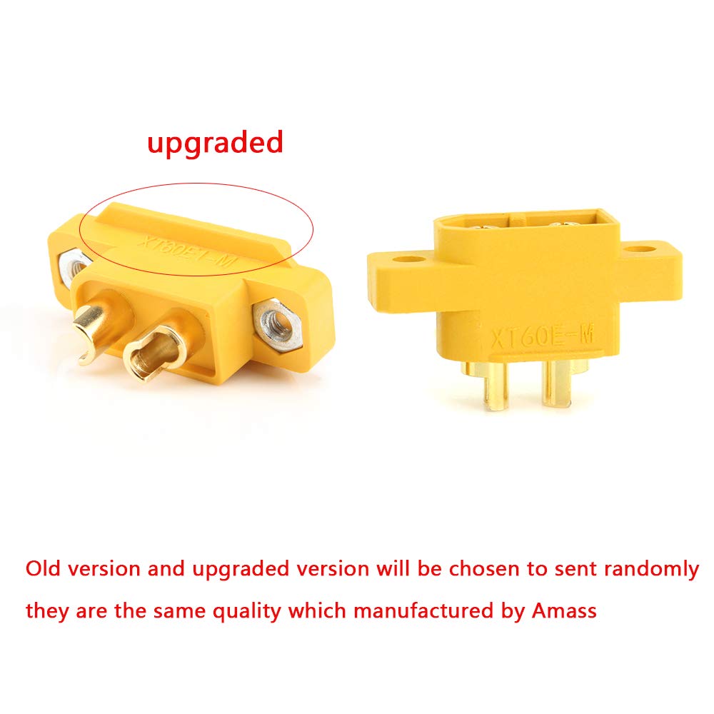 Sologood Amass 10 Pcs Xt60E1-M Mountable Xt60 Male Plug Connector For Rc Models Multicopter … …