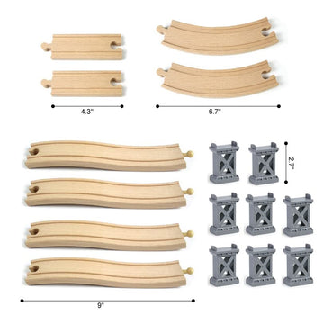 Wooden Train Bridges, Viaduct Bridge, Wooden Train Track Accessories, Wooden Train Track, Train Tracks Compatible With All Major