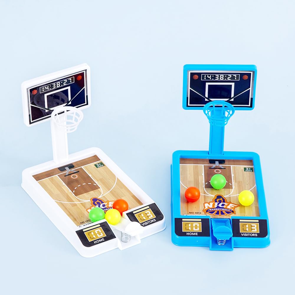 2 PACK Basketball Game Toys Tabletop Basketball Shooting Game for Kids and mature-themeds Desk Games for Office for mature-themed to Reduce Stress Basketball Party Favors Classroom Prizes for Boys Girls