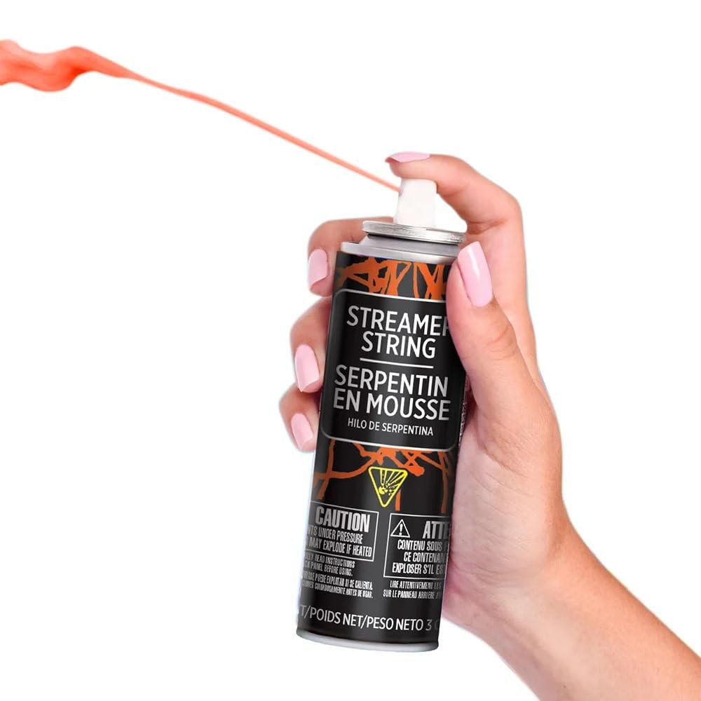 Fun Vibrant Orange Streamer String - 3 Oz. (1 Count) - Perfect For Indoor & Outdoor Events