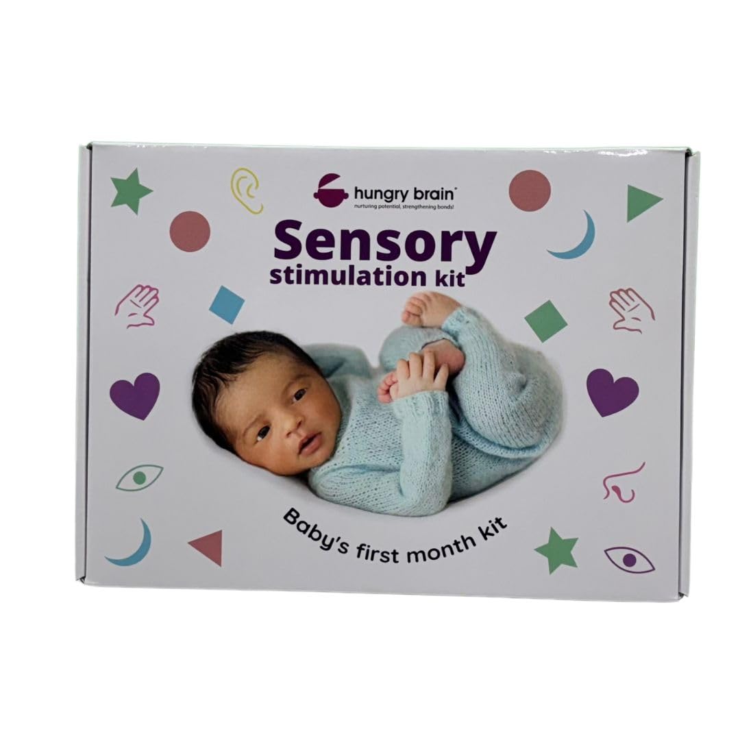 Hungry Brain (Ssk) Sensory Stimulation Kit For 0 To 1 Months Flash Cards For Babies & Infants High Contrast Black & White Flas