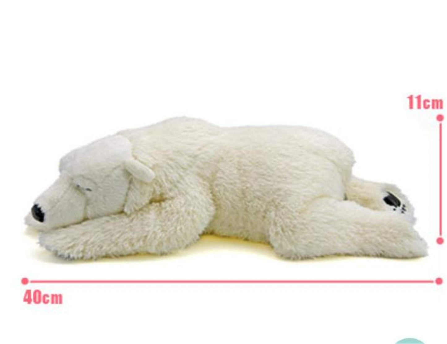 TAMMYFLYFLY Plush Polar Bear Stuffed Animal Toy, 14" Soft White Plush, Cute Design