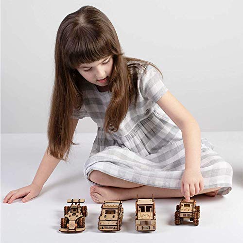Smartivity Torque Busters 3D Wooden Car Building Set, STEM Toy for Kids 6+, Engineered Wood, Includes Rubber Bands & Instruction Manual