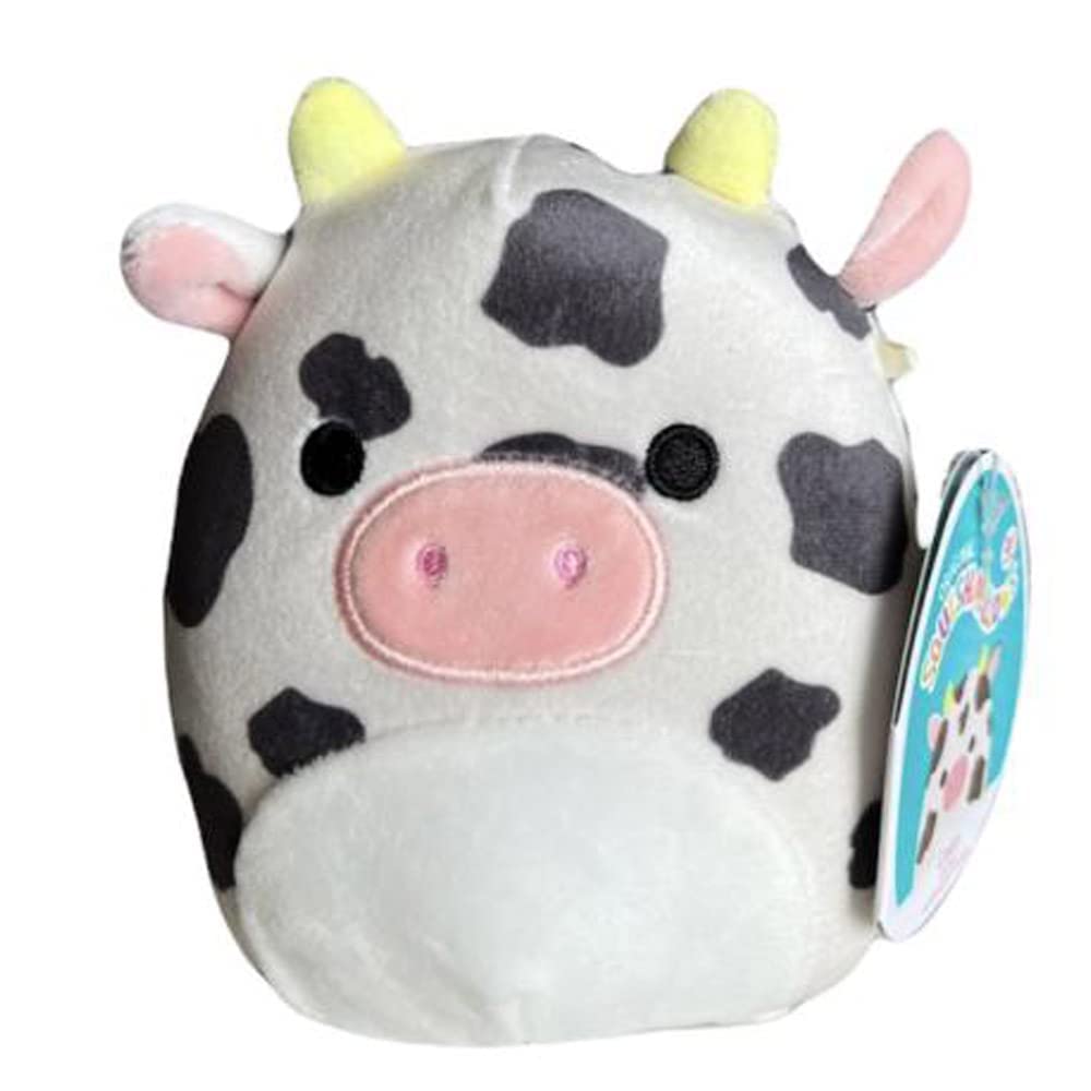 Squishmallows Official Kellytoy Valentines Squad Squishy Soft Plush Toy Animal (5 Inch, Colin Cow)