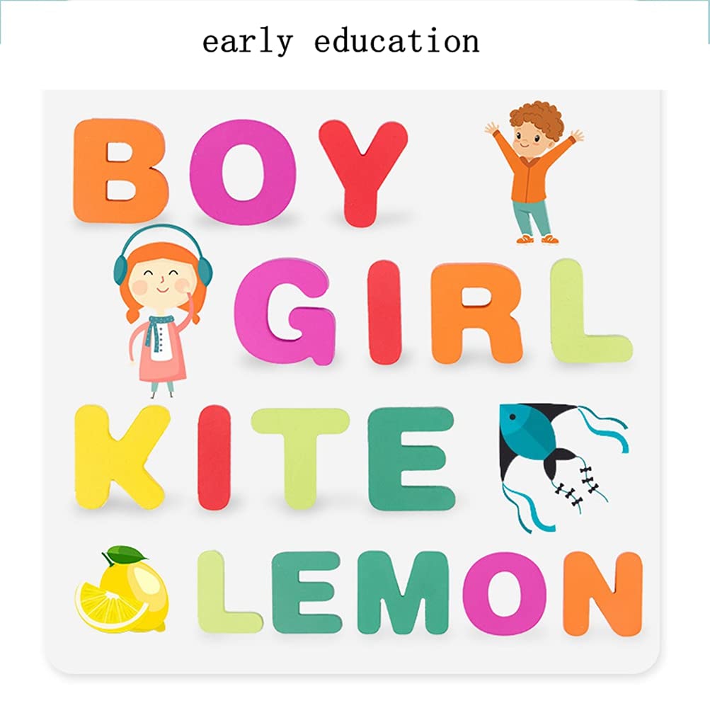 Wooden Toddler Puzzles 2 Packs Kids Educational Learning Toys Preschool Puzzles Letters Alphabet Number For 1 2 3 4 5 Year Old Boy Girl Toddler Children Gifts