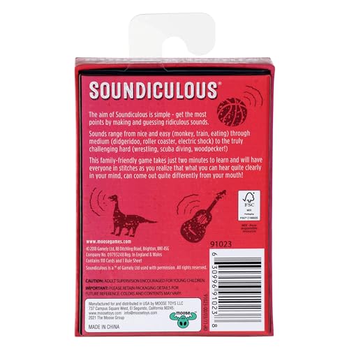Soundiculous - Moose Games: The Hilarious Pocketsize Party Game Of Ridiculous Sounds That Gets The Whole Family Laughing