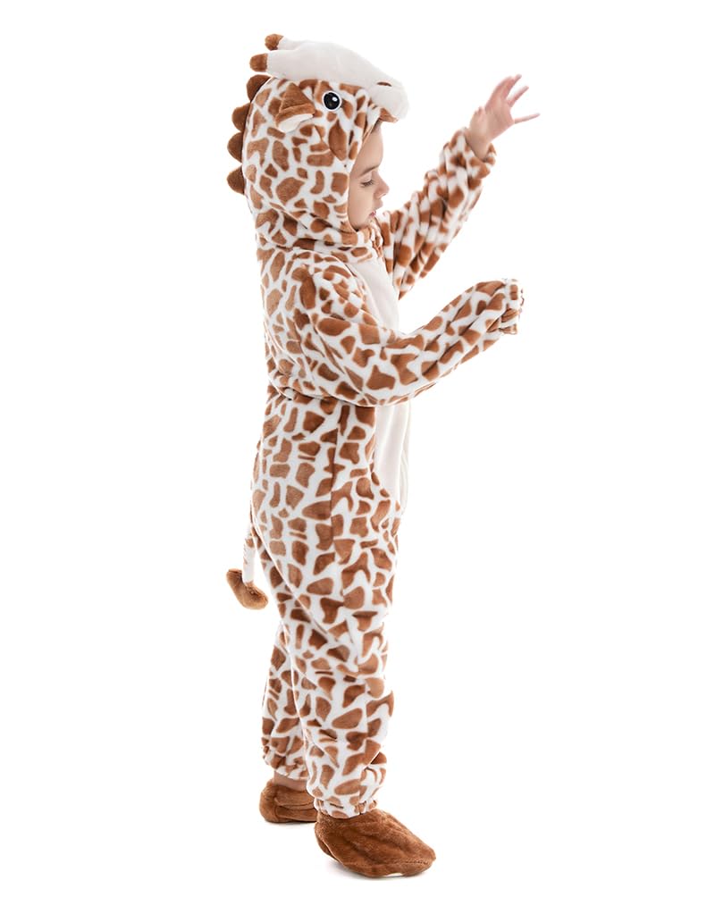 Hsctek Baby Giraffe Costume, Infant Giraffe Cosplay Newborn Boys Girls, Toddler Halloween Onesie Suit Kids 18-24 Months