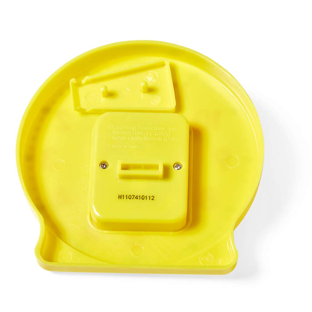 Hand2Mind Plastic Mini Geared Clock, Learning Clock Classroom Kit, Clock For Kids Learning To Tell Time, Yellow Practice Clock For Kids, Teaching Clock, School Supplies (Set Of 1)