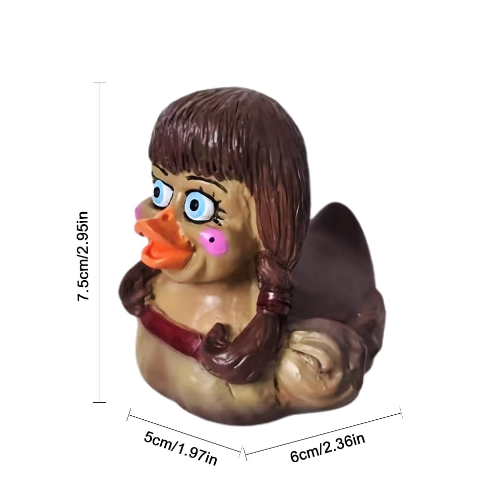Jabubeagup Unique 3D Printing Duck, 3 Inch Gothic Satanic Duck, Cyberpunk Resin Punk Ducks, Funny Duck Toys, Gifts For Friends B