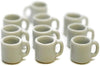 10 White Ceramic Coffee Mug Tea Cup Dollhouse Miniatures Food Kitchen