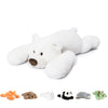 Niuniu Daddy 20' | 3.3 Pound Polar Bear Weighted Stuffed Animals, Large White Bear Plush Toy Pillow With Fluffy Fur For Kids Adults Teens Cute Stuffy Animal For Valentine Christmas Birthday Gift